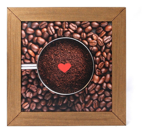 Imagem 5 de 5 de Kit 4 Quadros Decorativos Cantinho Do Café Rústico