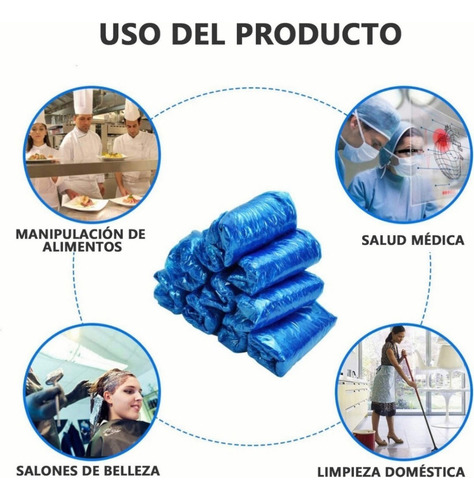 Cubre Mangas De Plástico Desechables Azul Caja De 1000 Pzas