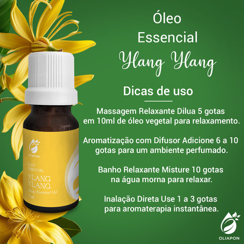Kit 2 Óleo Gerânio E Ylang Ylang 100% Puro Oliapon