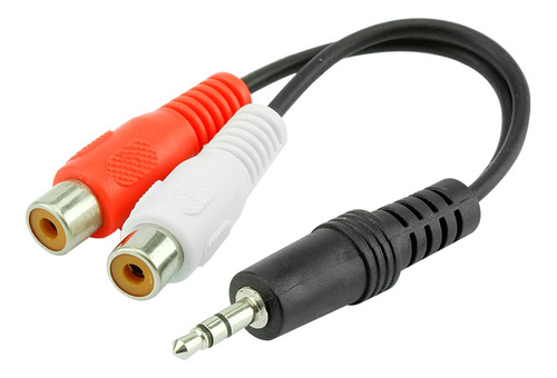 Cable de audio P2 estéreo macho x 2 Rca hembra AV2 15 cm