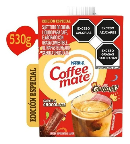 2 Pzs Sustituto De Crema Para Café Coffee Mate Líquido Carlo