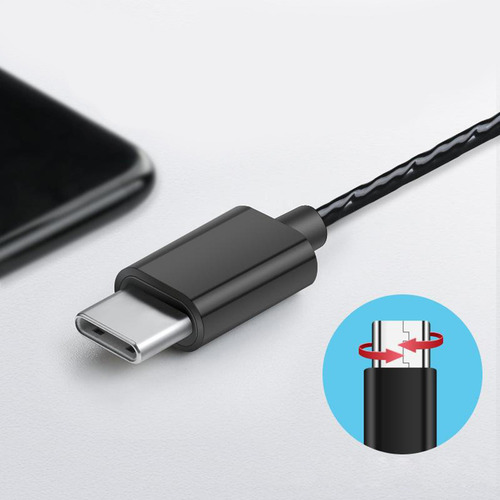 Auriculares Universales Usb C Con Cable Dorado Dorado