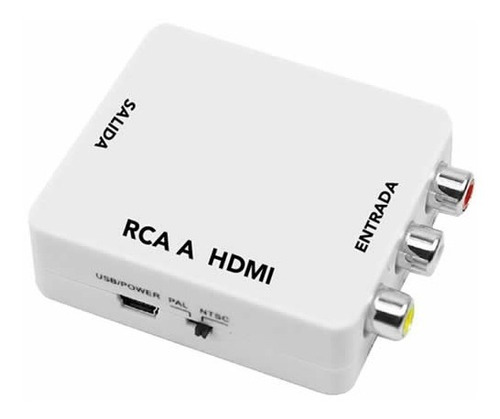 Conversor Adaptador Video Rca A/v A Hdmi Full Hd Worldtech