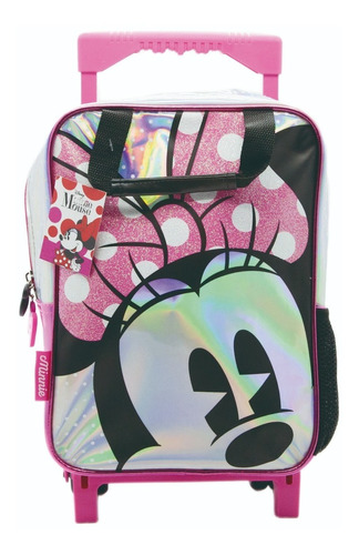 Mochila Carrito Jardin Minnie 12'' Cresko Color Rosa