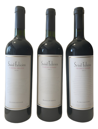 Vertical 2004 2005 2006 Saint Felicien Cabernet Sauvignon X3