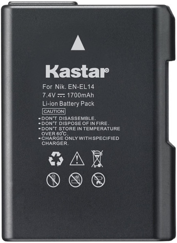 Bateria De Alta Capacidade Kastar En-el14 1700mah Para Nikon