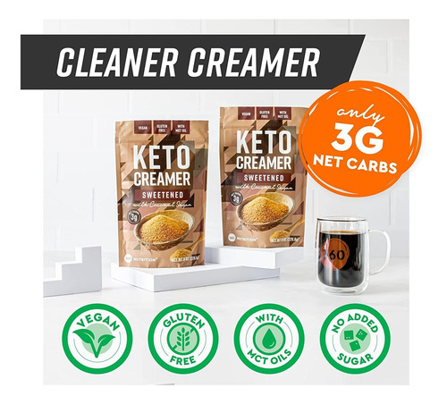 360 Nutrition Keto Creamer Con Aceite Mct | Azúcar De Coco E