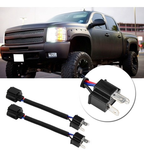 J 4×adaptadores Cable Flexible H4 Macho A H13 Hembra