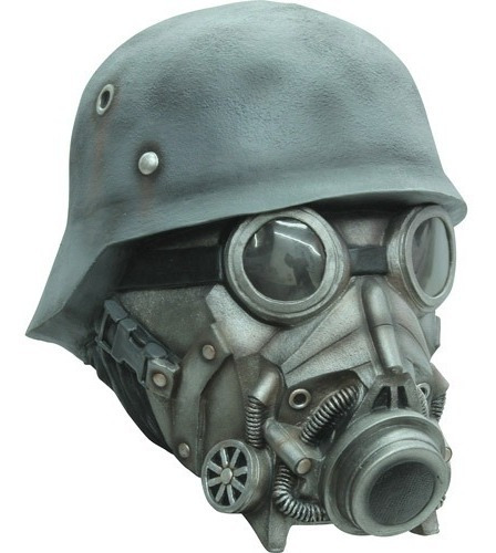 Máscara De Guerra Química En Látex Para Hombre Accesorio 
