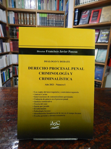 Pascua Derecho Procesal Penal Criminología Y Criminalística