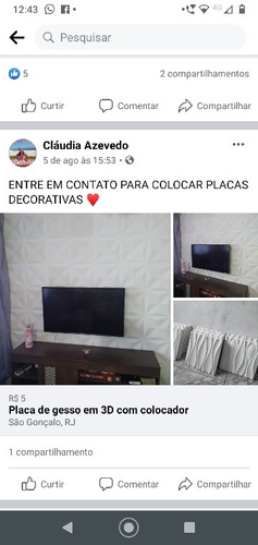 Imagem 1 de 1 de Placas De Gesso 3d,sua Casa Muito Linda