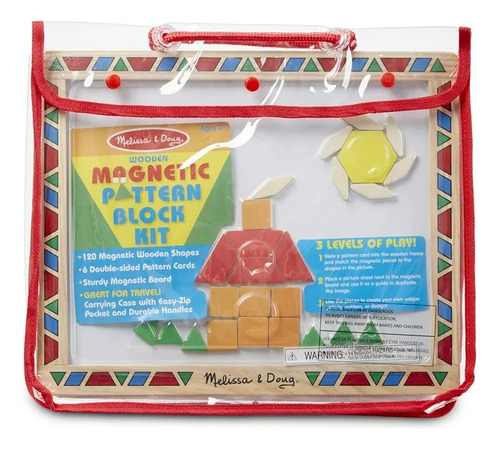 Melissa & Doug Juego Bloques De Patrón Magnético De Madera