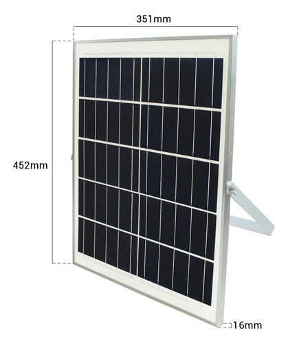 2 Reflectores Led 300w Luz Blanca Con Panel Solar Ip65 Negro Blanco Frío