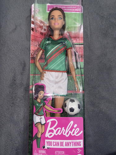 Muñeca Barbie Futbolista You Cant Be Anything (verde Y Rojo (Usado)