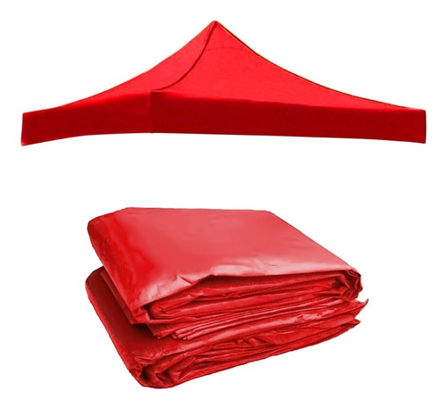 Repuesto De Lona 1.9 X 1.9m 100% Impermeable Colores Color Rojo