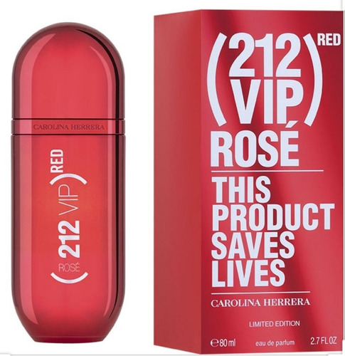 Perfume 212 Vip Rose Red X 80ml Carolina Herrera Original