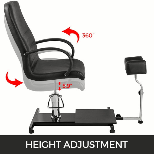 Vevor Silla Para Masaje Y Podologica Ajustable Spa Portatil Color Negro