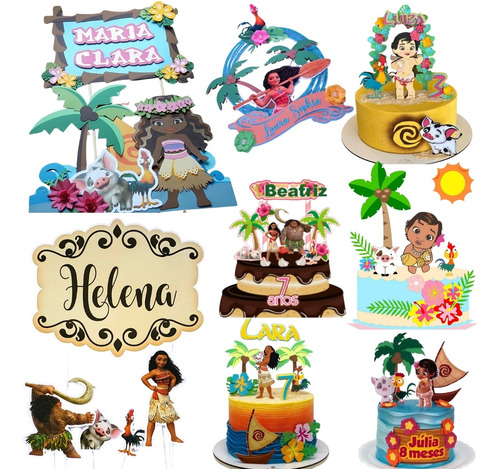 Arquivo Corte Topo De Bolo - Moana 40 Temas Combo2