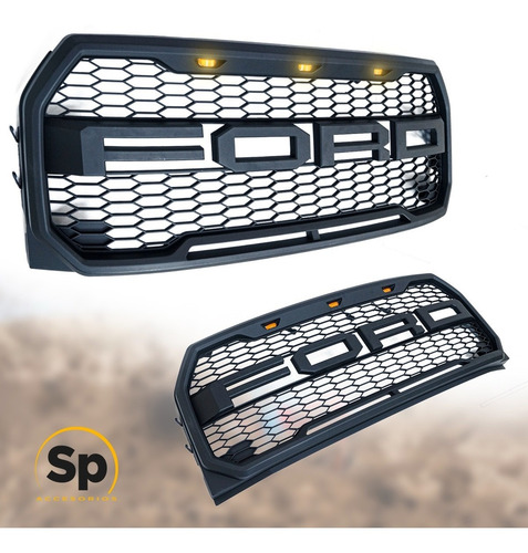 Imagen 7 de 8 de Parrilla Tipo Raptor Ford Lobo F150 2016/2017 Con Led