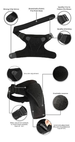 . Soporte De Hombro Ajustable Para Apoyo Derecho E Izquierdo