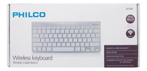Teclado Inalámbrico Philco Ap382 Bluetooth Apple Android Mac