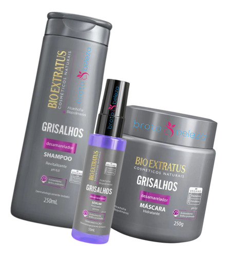 Kit Grisalhos Sh/mascara 250 Ml/g Bioextratus E Serum 55ml