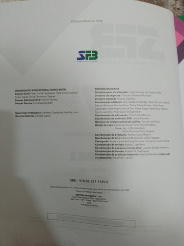 Livro Sfb (sistema Farias Brito De Ensino) 7° Ano-volume 2