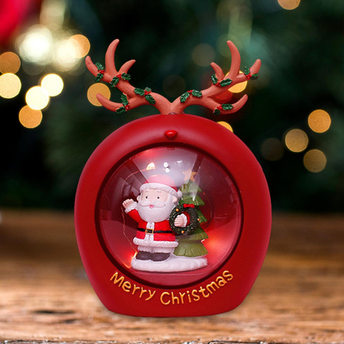 Decoración De Mesa Iluminada De Papá Noel Navideño,