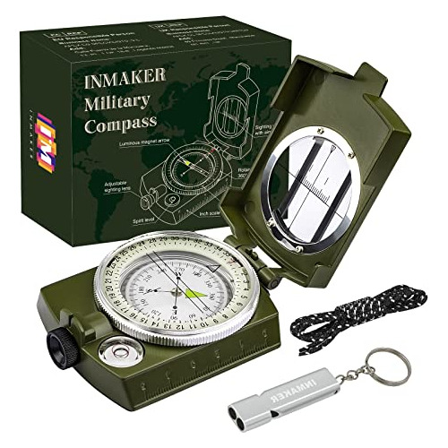 Bújula Inmaker, Compass Hiking With Survival Whistle, L684h