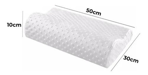 Almohada De Memoria Ortopédica Cervical Blanca Viscoelástica