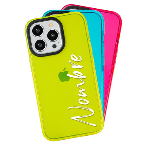 Funda Para iPhone Uso Rudo Antigolpes Personalizada Nombre