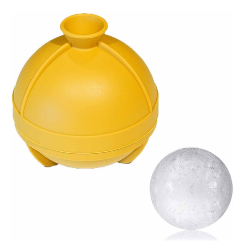 Cubetera De Silicona Con Tapa Ionify Para 1 Esfera De 6cm Color Dorado