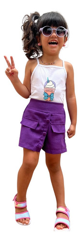 Blusinha Infantil Menina Leve Confortável Malha Canelada