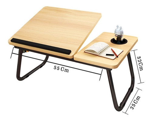 Mesa De Cama Reclinable Para Laptop Plegable Con Posa Vaso.