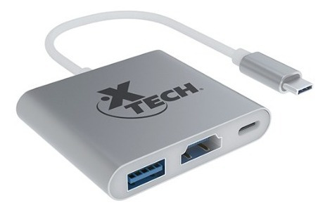 Imagen 1 de 2 de Adaptador Multipuerto Usb C Xtech Xtc565 3 En 1