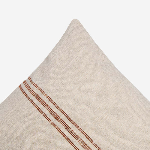 Funda De Cojín Ambiente Algodón Olya 50x50 Cm Crudo-naranjo