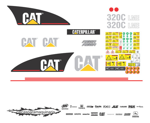 Kit De Calcas De Restauración Para Cat 320 C L Me Vja