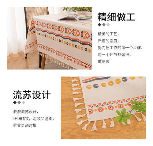 Mantel Bohemio Desechable Personalizado De Algodón Y Lino