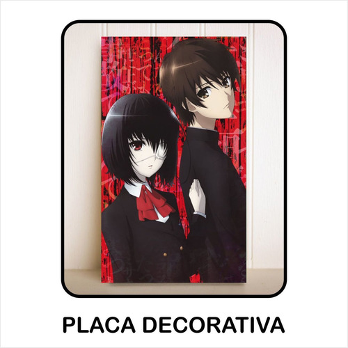 Imagem 2 de 3 de Camiseta Camisa Anime Another Mei Misaki + Mini Placa
