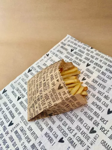 Papel Acoplado Kraft Para lanche 1000 unidades - IMPERA EMBALAGENS