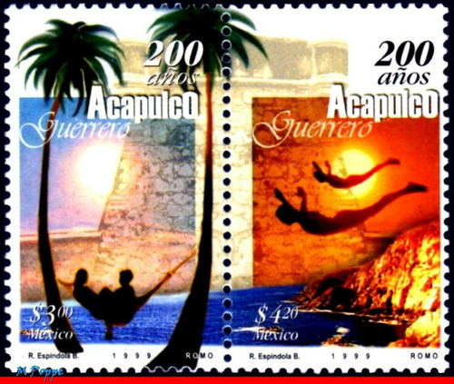 México 1999 : 200 Años Fundacion Acapulco , Guerrero Setenan