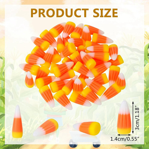 Caramelos De Maíz Artificial 3d De Resina Para Halloween, 50