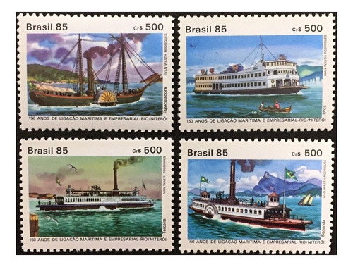 Barcos - Ferry - Brasil 1985 - Serie Mint - Yv 1768-71