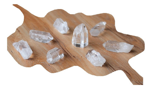 Set De Reiki 7 Puntas De Cuarzo Cristal + Punta Con Base