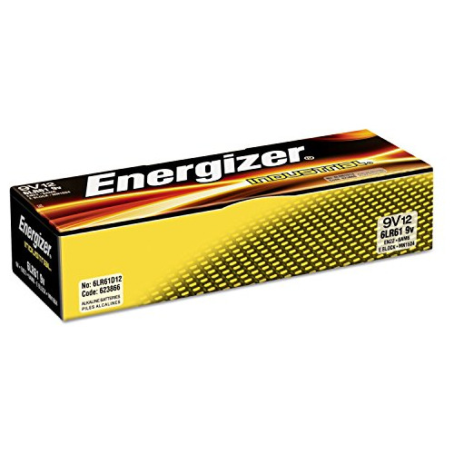 Energizer Industrial Alkaline 9v Batteries, 12/box