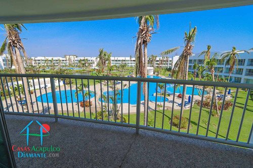 Cad Mayan Lakes 3 302. Terraza Con Vista A Los Jardines Y Albercas