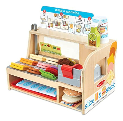 Melissa &amp; Doug Contador De Sándwich De Madera