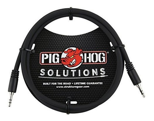 Cable De Instrumento Pig Hog Px-t3503 Trs De 3,5 Mm, 3 Pies