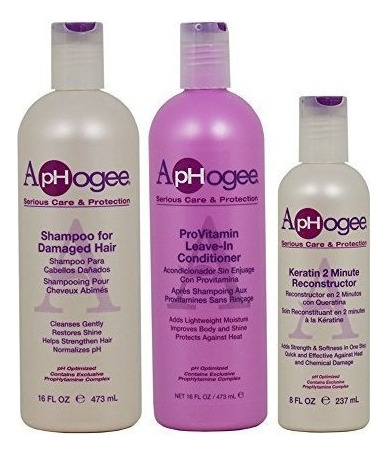 Aphogee Champu Para Cabello Danado Provitamina Leavein Acond