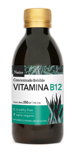 Vitamina B12 Bebible Natier Apto Vegano Sin Tacc 250 Cc